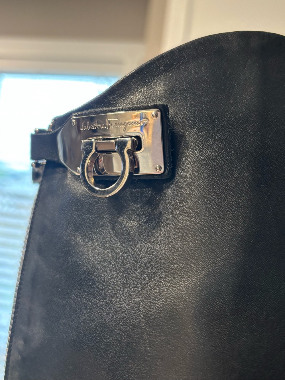 Ferragamo Black Rodi Riding boots - Picture 5 of 11